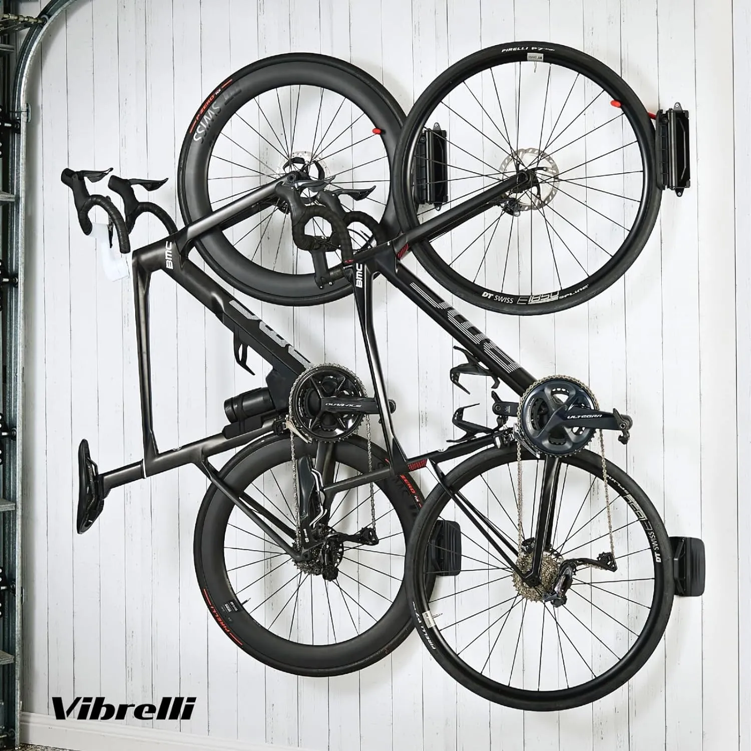 Vibrelli Vertical Swivel Wall Bike Rack - MTB, Road, eBike Bike Hanger and Hooks