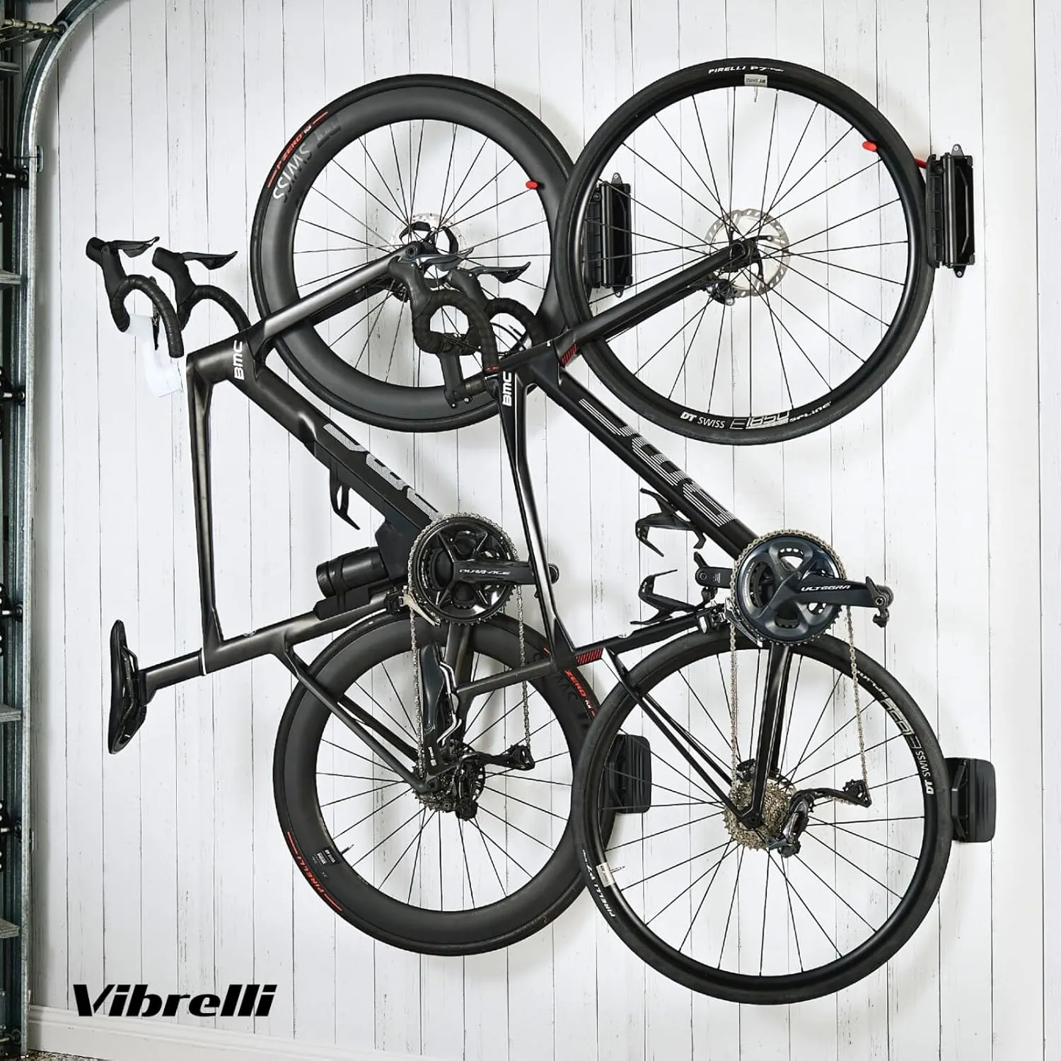 Vibrelli Vertical Swivel Wall Bike Rack - MTB, Road, eBike Bike Hanger and Hooks