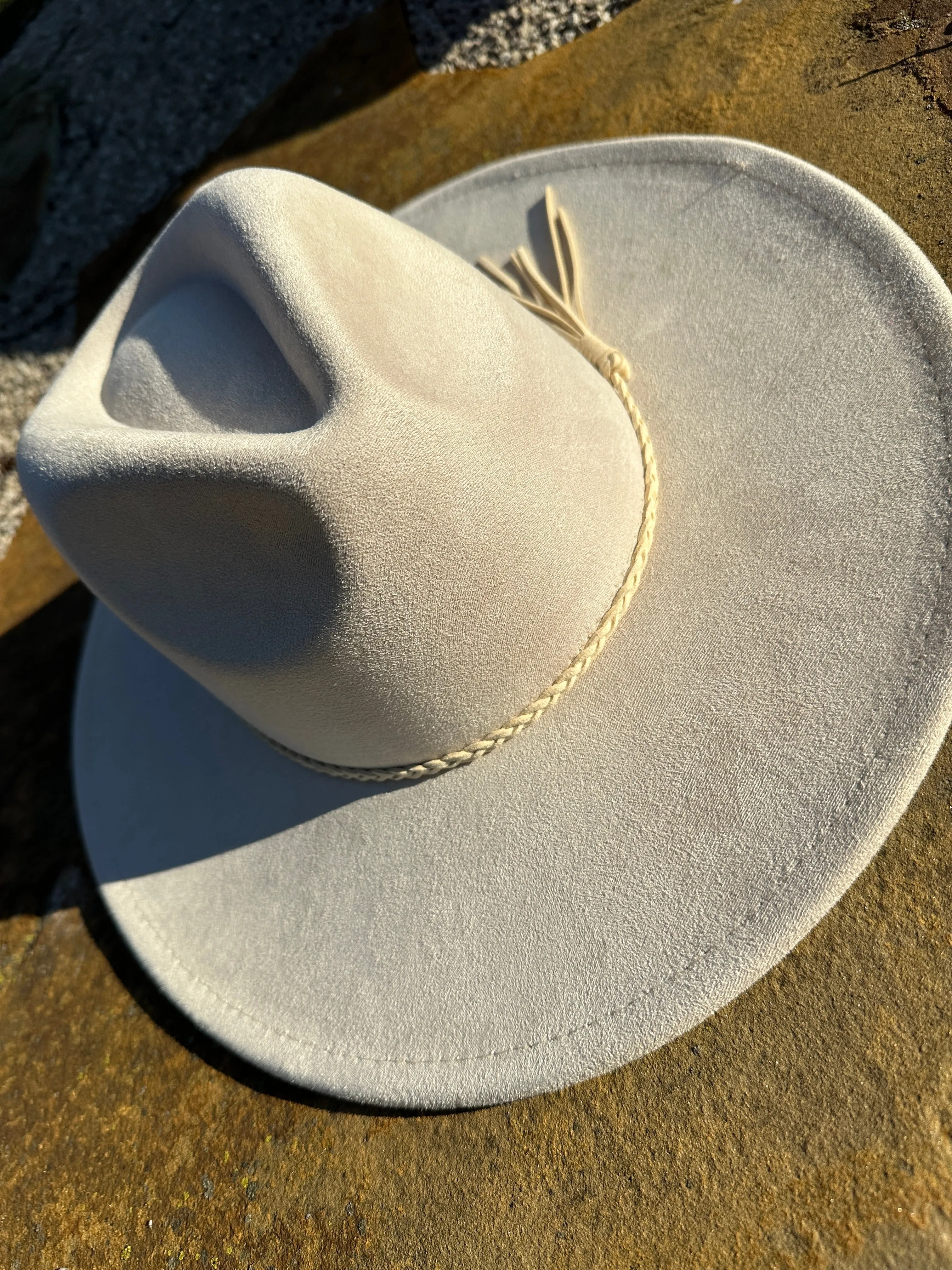 Wild and Free Flat Brim Hat - Ivory