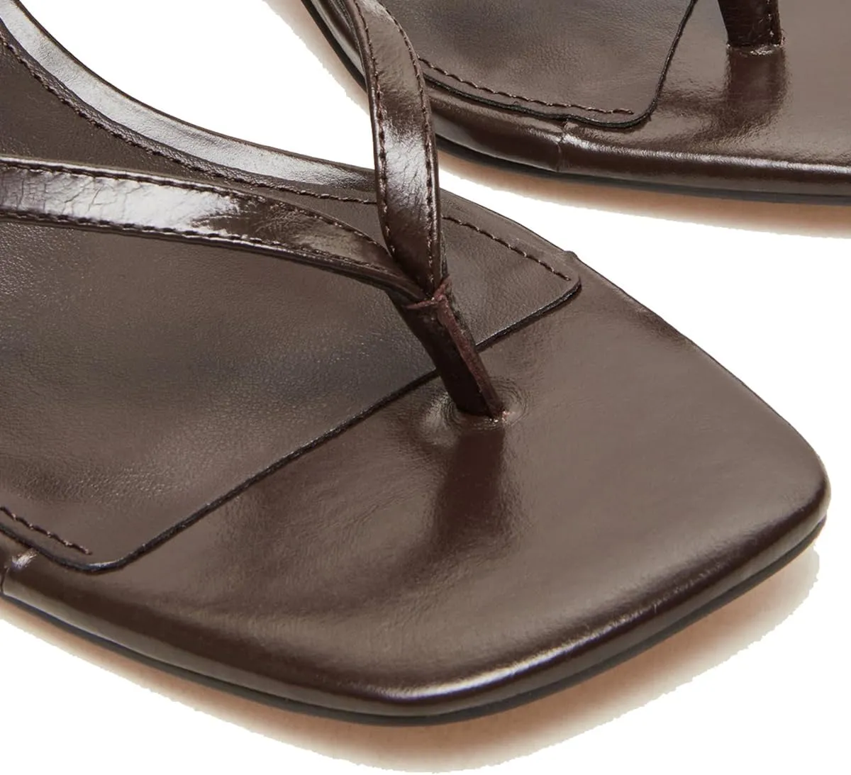 Women Flip-Flops Mules Kitten Heels Square Toe Thong Sandals Buckle Strap Matte Comfy 1 inch Low Heel Slippers T-Straps Open Toe Outdoor Beach Summer Slip On Sandal Heels 4-11 M US