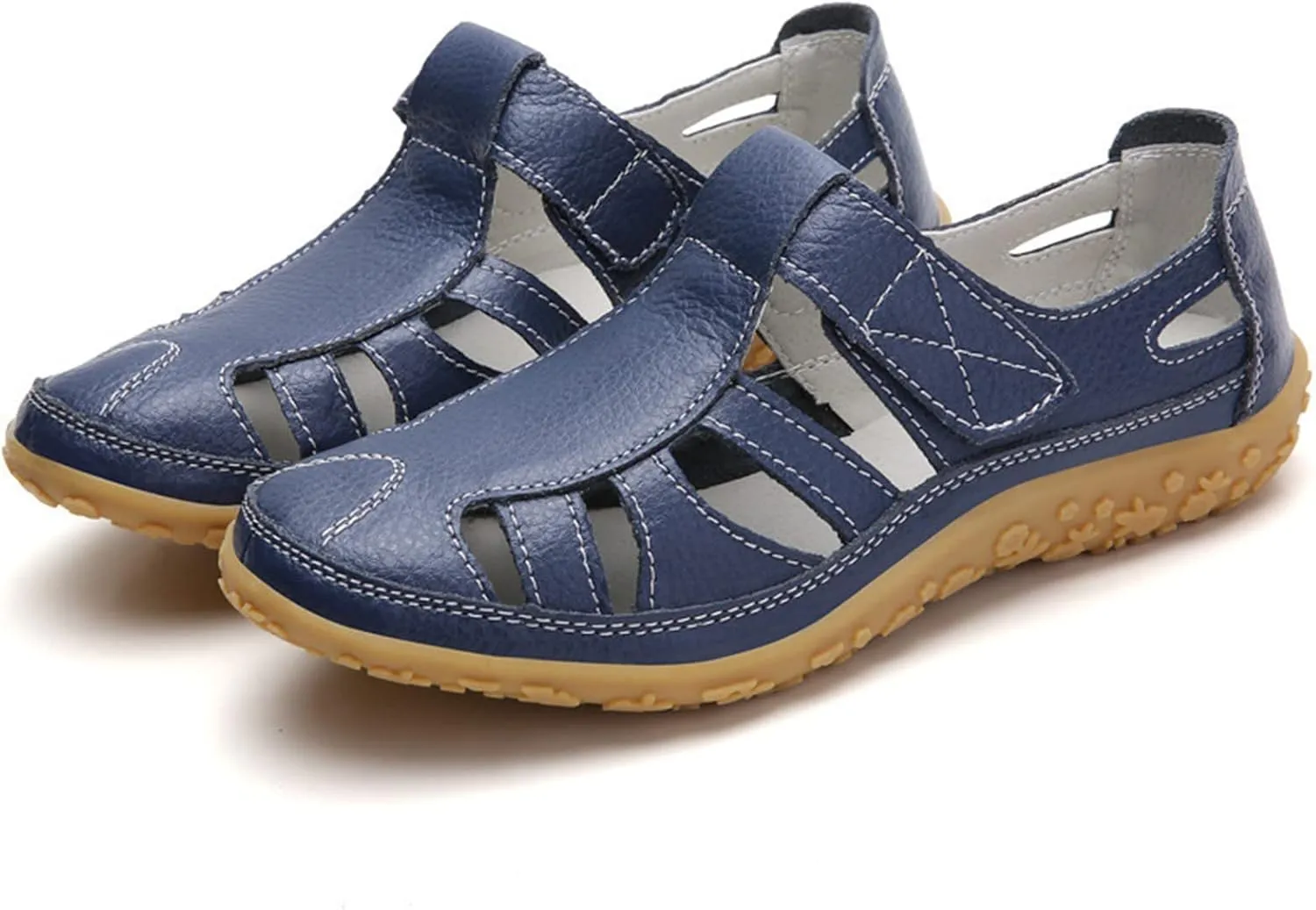 Women Wedge Closed Toe Sandals Wide Width Vintage Rubber Soft Sole Dressy Platform Running Walking Athletic Sport Clog
