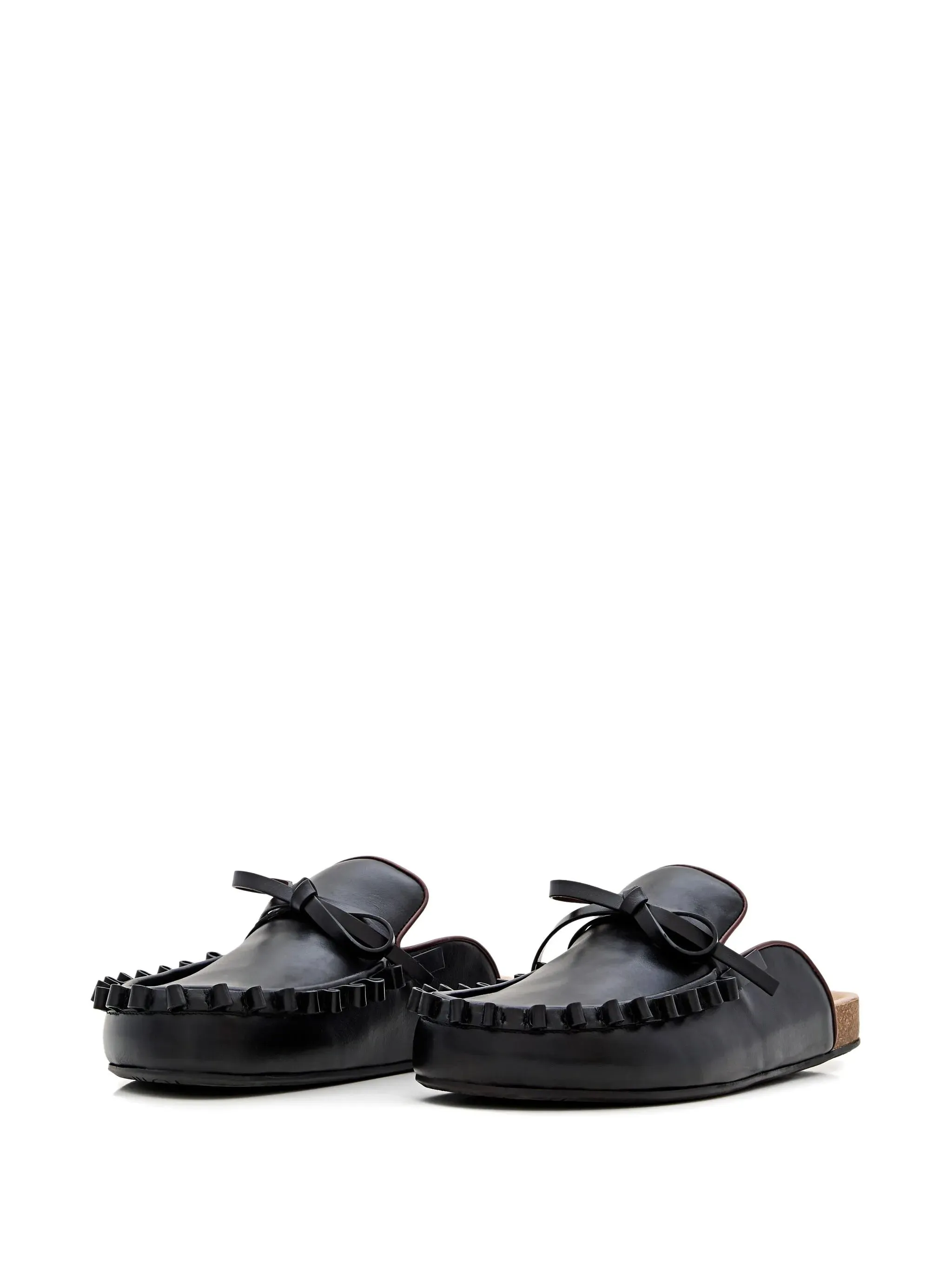 Womens Ruffle Loafer - Black