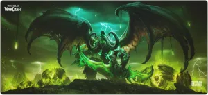 World of Warcraft Illidan Gaming Mouse Pad, Computer Mouse Mat, Flat Stitched Edge, Non-Slip Rubber Base, Gamers & Office Use, 35 x 16 - Officially Licensed