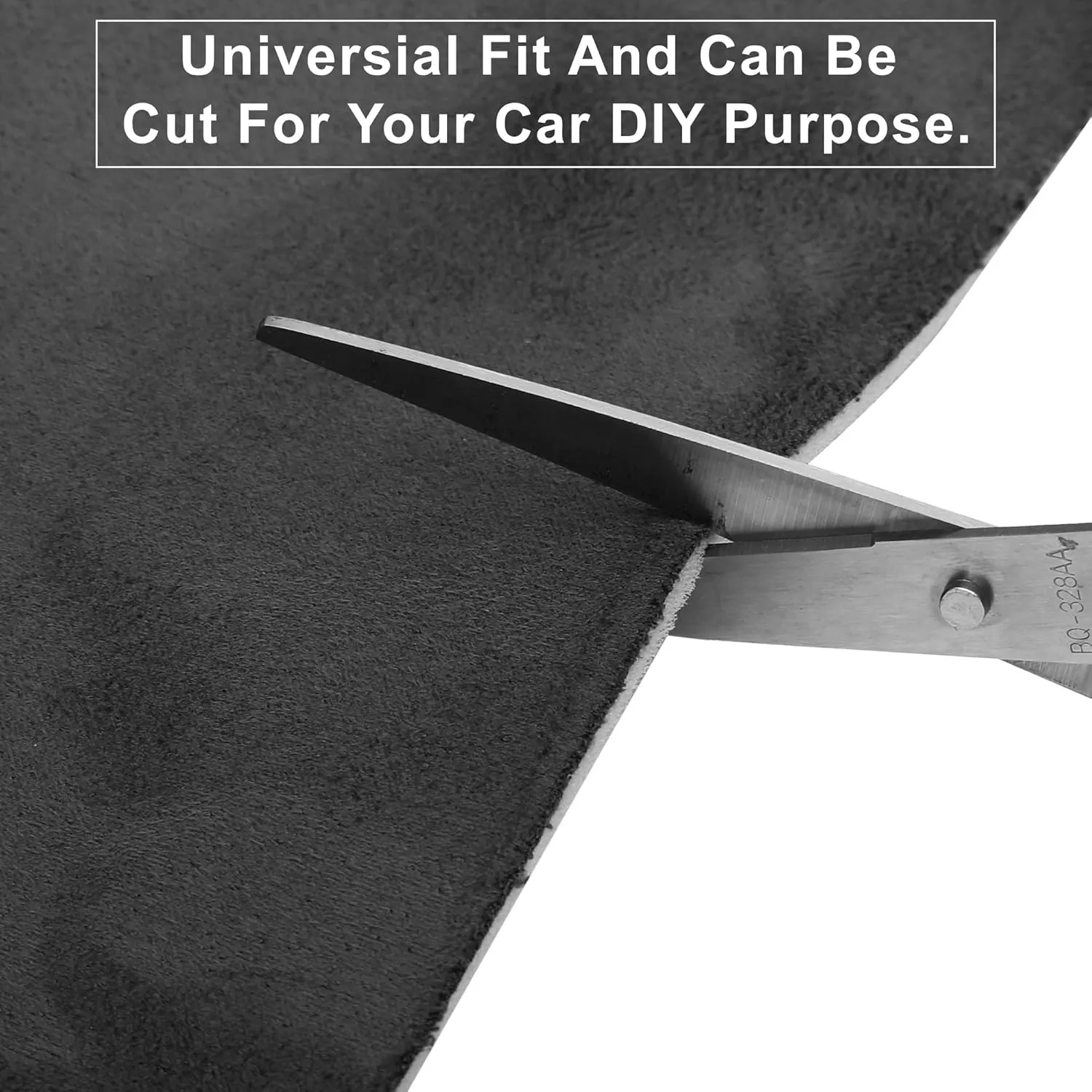 X AUTOHAUX Suede Headliner Fabric 79" Length x 60" Width Foam Backed for Car Truck RV SUV Interior Trim Protect Aging Broken Faded DIY Repair Black