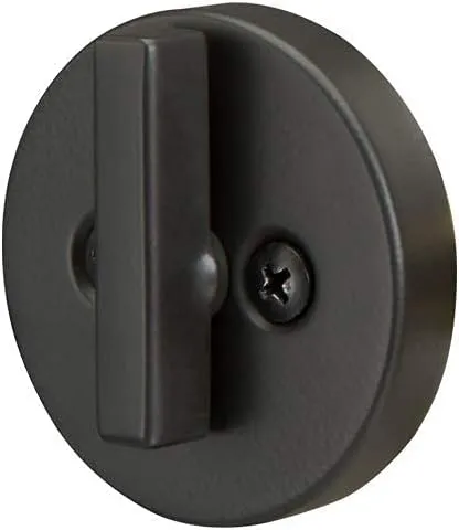 Yale Home Flat Round Single Cylinder, Black Suede Deadbolt
