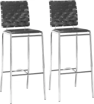 Zuo Criss Cross Barstool Black